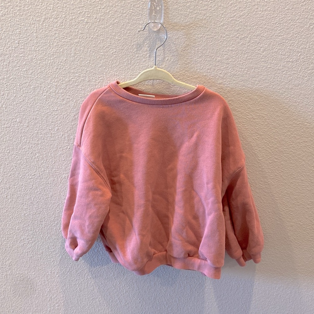 Zara toddler girls pullover sweatshirt. Pink. Size 3-4 years.